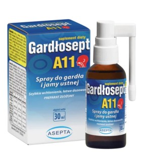 ASEPTA Gardłosept A11 30ml - spray do gardła i jamy ustnej