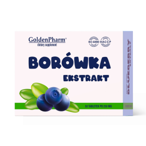 Borówka czarna z cynkiem 250mg Wzrok Zdrowe Oczy 50 tab. 