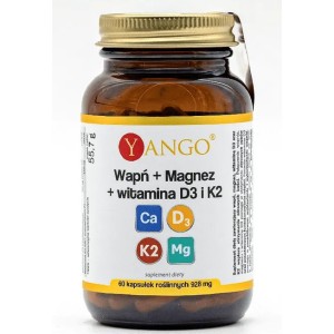 Yango Wapń Magnez + witamina D3 i K2 60 k.