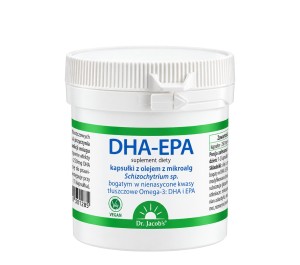DR. JACOB'S DHA + EPA kapsułki z olejem z mikroalg 60 kaps.